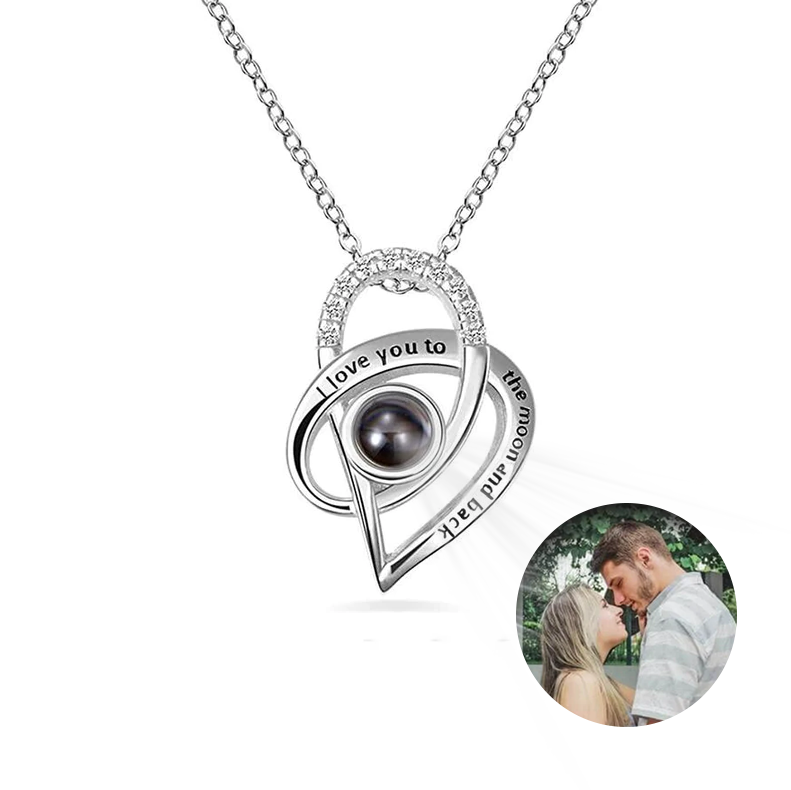 Love You Photo Projection Necklace