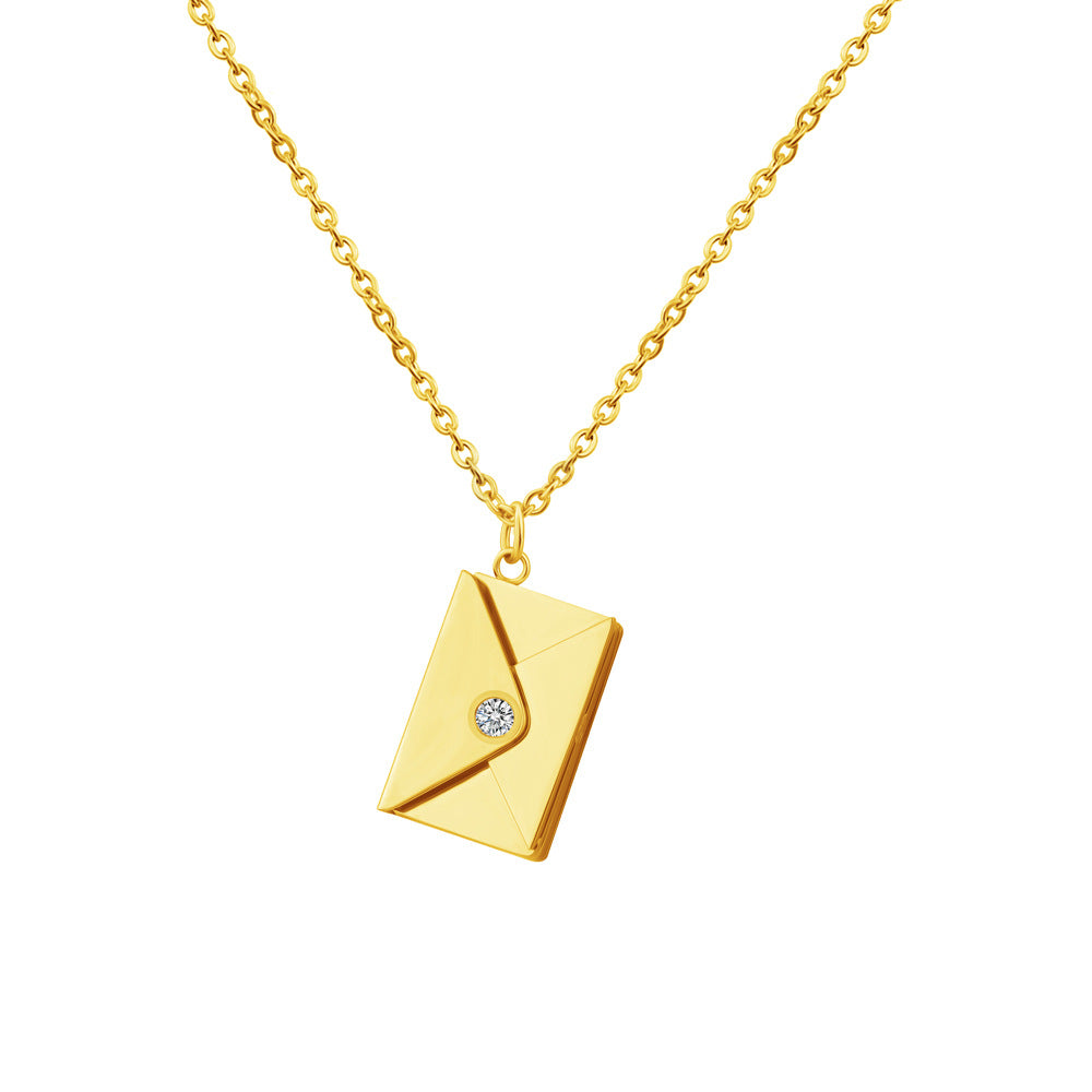 Personalized Envelope Letter Necklace